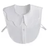 Bow Ties Wave Round Neck Cool Cute White Chiffon Literature Art Fresh Inside Falsk krage