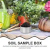 Storage Bottles 9 Pcs Soil Sampling Box Small Containers Empty Tins Cover Collection Metal Jars Aluminum Weighing Travel