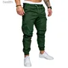Męskie spodnie jesień mężczyźni spodnie Hip Hop Harem Joggers Pants 2020 Nowe spodnie Męskie Solid LTI-kieszeni Spodne