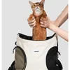 Caixas de gato casas mochila pet saindo boas coisas frente respirável lona gato saco para fora banho portátil 231212