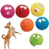 Dog Toys & Chews Newly 6 Pcs/Set Pet Cat Dog Toys Teeth Squeaker Ball Puppy Squeaky Sound Face Fetch Play Toy For Small Dogs Rubber Ch Dhsk1