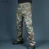 Męskie spodnie taktyczne Wodoodporne spodnie wędrowne Mężczyzn LTI-kieszenia kamuflaż joggery na zewnątrz kemping wspinaczka polowanie na spodnie 231212