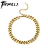 Bracelets de cheville TOPGRILLZ 6mm/8mm en acier inoxydable chaîne cubaine Hip Hop mode bracelet de cheville pour femmes accessoires cadeau 231211
