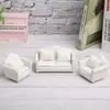 Doll House Accessories 3Pcs/lot 1 12 Mini Doll House Plaid Sofa Cushion Set Accessory Dollhouse Room Furniture Toy for Children Kids Gift Sofa Set 231212