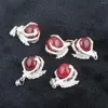 Pendanthalsband Natural Red Agate Stone Dragon Claw Rose Quartz Reiki Chakra Charm Classic Fashion Jewelry 5st TN3116