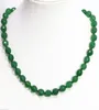 10mm green emerald jade jasper faceted round beads chain necklace 18 inch5275634