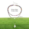 Bohemian Colored Beads Pearl Necklace Woman Fashion Vintage Choker Chain Multilayer Coin Pendant Summer Beach Necklaces Statement 2276209