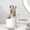 Lagringslådor 360 ° Roterande sminkborstehållare med lock Luxury Cosmetic Organizer Lipstick Eyebrow Pencil Box