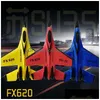 ElectricRC Aircraft RC Drone FX-620 SU-35 Remote Control Airplane 2.4G Fighter Hobby Plan Glider Epp Foam Toys Drop Delivery DHXPN
