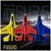 Avion électrique RC Drone Fx-620 Su-35 Avion télécommandé 2.4G Chasseur Hobby Planeur Epp Mousse Jouets Livraison Directe Dhxpn