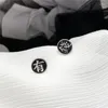 Pendientes de perno Rich Wayward Mujer Ins Estilo Creativo Diversión Personalidad Estudiante Viejo Kanji 434