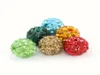 Blanda färg shamballa lös bollpärlor halva borrade 6 rader Rhinestone Ploymer Clay Disco Ball Beads 100pcsbag4053291