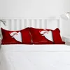 Set biancheria da letto Tema natalizio Set copripiumino lettere Babbo Natale Caldo e confortevole Set biancheria da letto 2/3 / 4 pezzi Set copripiumino lenzuolo 231211