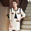 Two Piece Dress Autumn Winter Small Fragrance Vintage Set Women Crop Top Short Jacket Blazers Coat Mini Skirts Sets 2 Suits