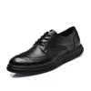 ارتداء أحذية EAGSITY COW LEATHER OXFORD للرجال Brogue Derby Comfor