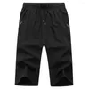 Men's Shorts Hiking Lightweight 3/4 Long For Men Streetwear Cargo Short Work Travel Workout Pants 7XL 8XL 9XL