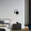 Lampa ścienna sypialnia LED Rotatable Sconce oświetlenie do mieszkalnego przyłóżka korytarza balkonowy foyer