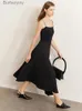 Jupes AMII minimalisme jupe pour femmes vêtements 2023 été nouveau Design sens irrégulière taille haute jupes noir a-ligne jupe 72341042L231212