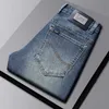 Mäns jeansdesigner Luxury Lee Dex High End Quality Autumn Slim Fit Elastic Fashion Märke Soft Casual Spring and Pants LTVS