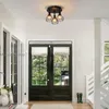 Ceiling Lights Retro Wrought Iron Lamp Black Three-headed Industrial Can Rotate 360 Led For Bedroom.