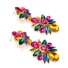 Dangle Earrings Fashion Trendy Multicolored Crystal Drop Rhinestone For Women Bridal Wedding Jewelry Wholesale