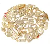 Ciondoli per gioielli in lega da 50 pezzi con strass placcati in oro e colorati misti delicati adatti per le donne3491693