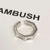 ambush rings 2021 AMBUSH Ring Pure Silver Solid Face High Grade Silver Pair Ring for Men Women with Middle Finger Ring Couple