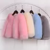 Jackets 2023 Winter Fashion Faux Coat Short Style Kids Outerwear Warm Imitation Fur Jacket Girls Clothes Tz649