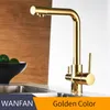 Kitchen Faucets Filter Deck Mounted Mixer Tap 360 Rotation with Water Purification Features Crane For WF0175 231211