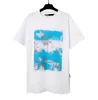 PALMS Angel Mens T Shirts Menswomens 디자이너 티셔츠 티 셔츠 의류 탑 맨 캐주얼 가슴 편지 셔츠 고급 의류 거리 반바지 소매 의류 Tshirts