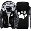 Vestes pour hommes Hommes Veste Automne Épaissir Mignon Chien Imprimer Fermeture À Glissière À Capuche Patchwork Hiver Chaud Manteau Corée Mode Casual Mâle Cardigan