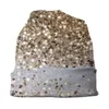 Bérets Sparkling Champagne Glitter Glam Bonnet Chapeaux Automne Hiver Ski Skullies Bonnets Chapeau Pour Hommes Femmes Adulte Tricoté Bonnet Chaud