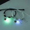 Bracelets de charme 2 pièce/ensemble mode lumineux lune étoile Bracelet Couple réglable corde correspondant ami Bracelets cadeaux bijoux L231214