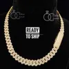 13 mm Hip Hop Iced Out Collier de chaîne cubaine Vvs Clarity Moisanite Diamond en gros à bas prix Bijoux pour lui