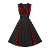 Vestidos casuais 2024 vintage mulheres robe pin up vestido moda retro 50s 60s rockabilly grade swing verão feminino elegante túnica vestido