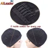 Bonnets de perruque Bonne casquette Cornrows pour une couture plus facile dans les casquettes de perruque tressées Crotchet couleur noire Crochet tresses perruque casquette tissage casquette pour faire perruque 231211