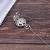 Pocket Watches 2X Silver Plated Pendant Watch Chain Clock Quartz As Necklace