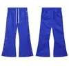 23fw Quality USA Men Women Stars Metal Vintage Satin Wide Legs Pants Trendy Joggers Trousers Unisex Wear