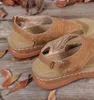 Sandalen Damesmode Zwart Rood Zomerschoenen Groot formaat Strand Lederen Wiggen Retro Gladiator Slippers Slippers