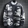 Мужские свитера 2024, зимний свитер с принтом в стиле хип-хоп, мужская уличная одежда, высококачественные мягкие теплые мужские рождественские кашемировые пуловеры, мужские топы