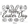 Wall Stickers Happy Easter Sticker Party Self-adhesive Glass Art Window Decor Diy Home Day Murals