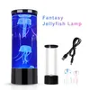 Lâmpadas de mesa LED Jellyfish Lâmpada de cabeceira Night Light Color Changing Tank Aquarium Relaxing Mood Lights Lava Kids Gifts205Q