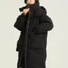 女性のトレンチコートvefadisa 2023冬のファッションダウンジャケットミッドレングスストリートニーフード付き暖かいトレンディガールコートZy3767