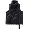 Women's Vests Plus Size Padded Vest Irregular Hem Puffer Coat Sleeveless Winter Fall Jacket Black Quilted Waistcoat Soft Comfy Gilet