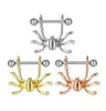 D0661 3 colores Bonito estilo araña anillo para pezón piercing 20 piezas piedra transparente gota cuerpo joyería 5997309