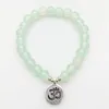 SN1140 Moda Kadın Bilezik Ametist Yeşil Aventurine Gül Kuvars Mala Bilezikler Lotus Ohm Buddha Bilezik 2727