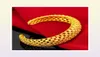 Mesh Cuff Bangle Exquisite 18k Yellow Gold Filled Solid Womens Bracelet Beautiful Wedding Party Gift Dia 60mm24631288474