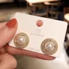 Elegante Perlenschale große runde Herzohrringe für Frauen Schmuck Hochzeit Geschenk