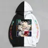 Sweats à capuche pour hommes Sweatshirts Anime My Hero Academia Sweats à capuche Cool So Todoroki Bakugou Deku Pull Sweat à capuche Patchwork Hauts à manches longues pour hommes 231212