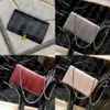 Alligator Leather shoulder bags dicky0750 chain fashion clutch lady cowhide handbags presbyopic card holder purse messenger Crocod274w